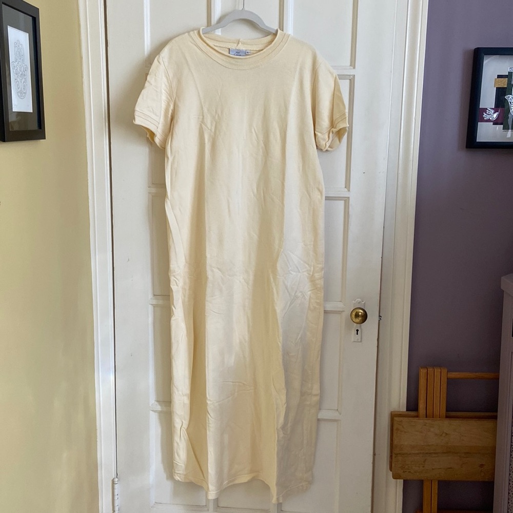 Maxi short sleeve yellow dress